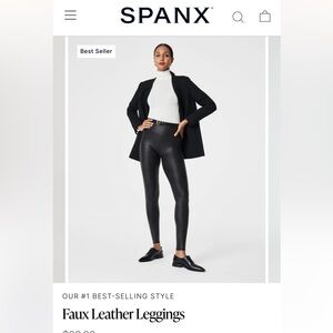 Spanx faux leather leggings